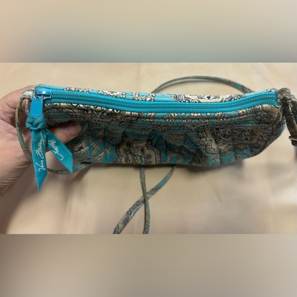 Vera Bradley‎ Frannie Turquoise Crossbody Bag with Paisley Design - Picture 7 of 16